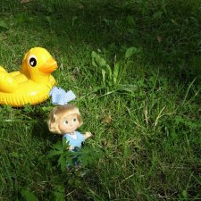 Машка на отдыхе. Кря-кря