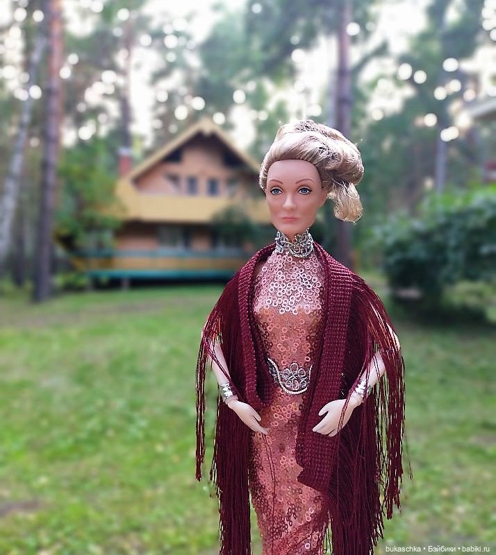 Темно-вишневая шаль — Разные шарнирные куклы (не БЖД): редкие (фото 2)