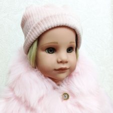 Розовая шубка для кукол Готц.