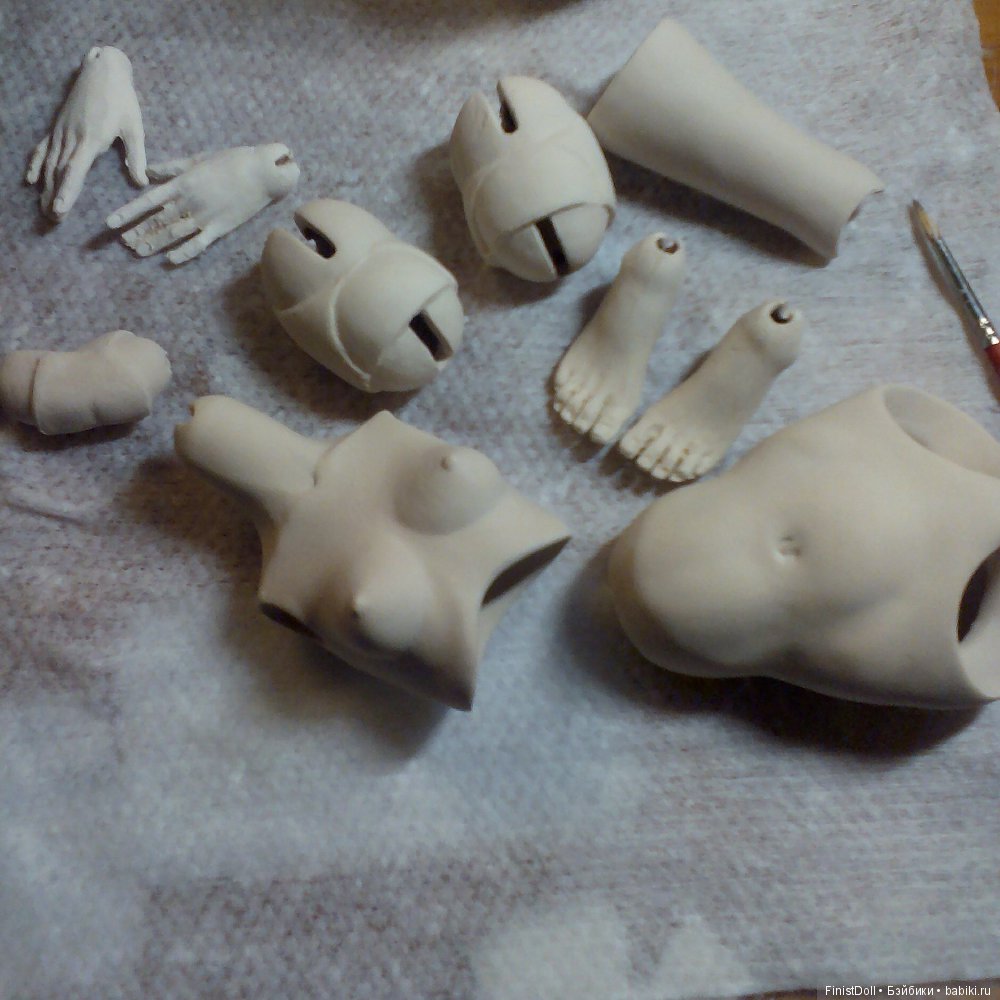 Как я делала Еву — Авторские шарнирные куклы своими руками: лепка (фото 4)