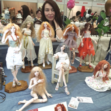 Мы с моими девчонкам на Международном Салоне кукол на Тишинке