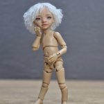 Авторская шарнирная кукла Пуговка