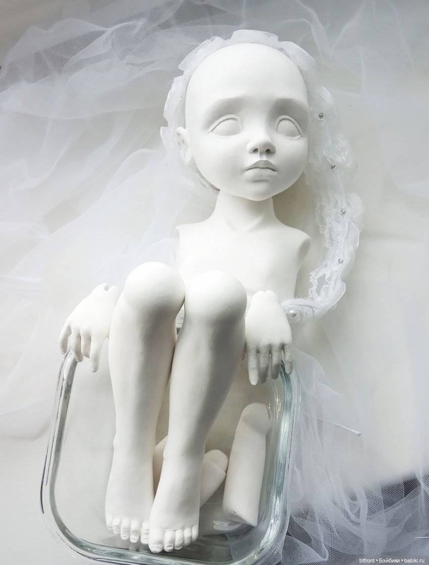 Будуарная кукла Алёнушка | Бэйбики Будуарная кукла Алёнушка — Лепка авторских кукол: полимерная глина (фото 10)