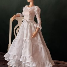 Хлопковое платье для Анны Toka Dolls 35 см