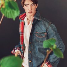 Джинсовая рубашка 1/4