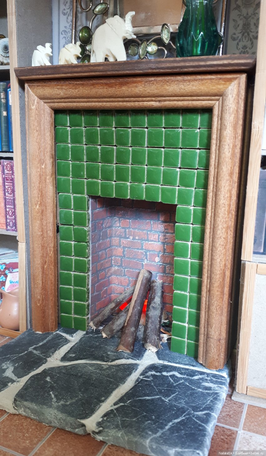 камин крупный план