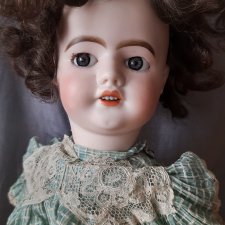Антикварная кукла Франция флиртушка шагает крутит головой
