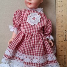 Старинная куколка рельефные волосы