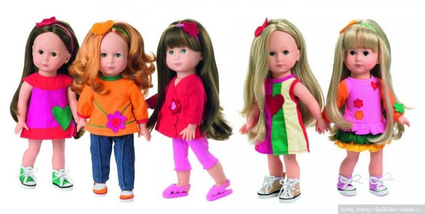 Gotz. Подружки Just like me 27 см и Hip Girls 35 см