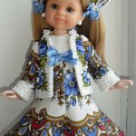 Комплект одежды"Снегурочка" для кукол Паола Рейна
