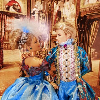 Придворные костюмы Цветная серия Голубой