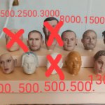 Продам головы экшен 1/6.