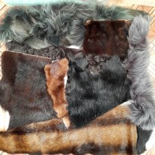 Кусочки натурального меха для творчества