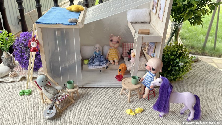 Домик на песчаной косе — Домашние фото авторских игрушек: Тедди