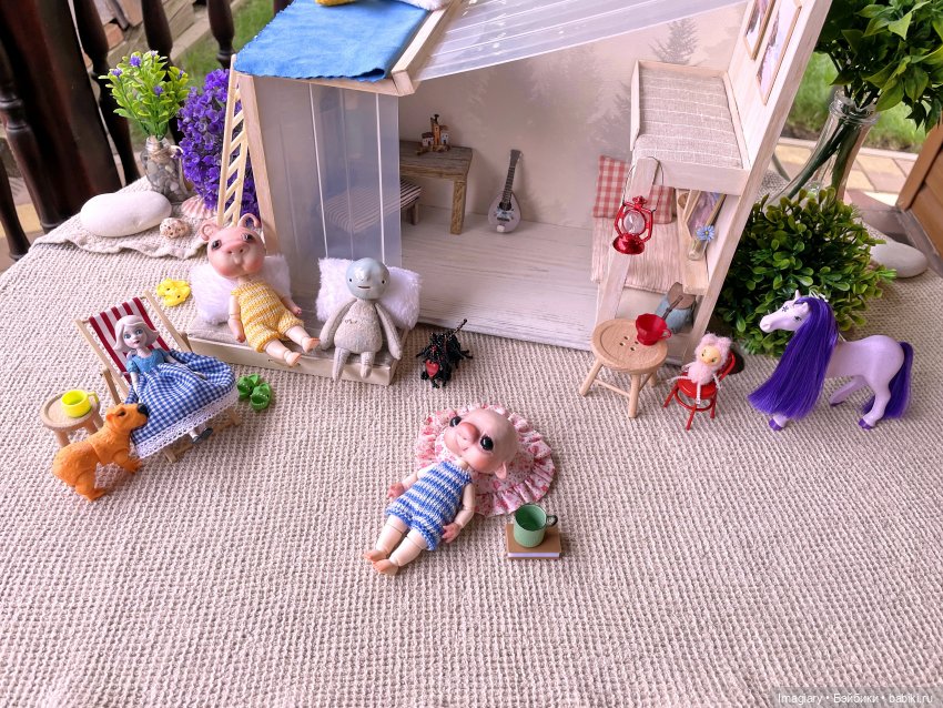 Домик на песчаной косе — Домашние фото авторских игрушек: Тедди