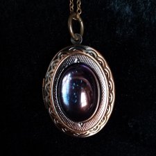 Кулон медальон локет чешское стекло / Аксессуары для кукол / Шопик ...