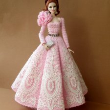 Вязаное бальное платье для ФР