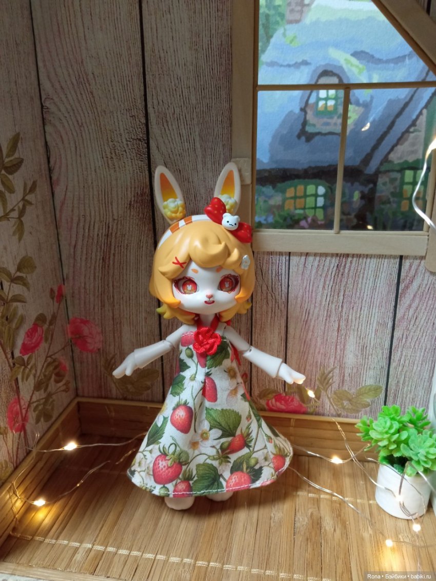 Земляничное платье — Одежда и обувь для кукол своими руками: фото