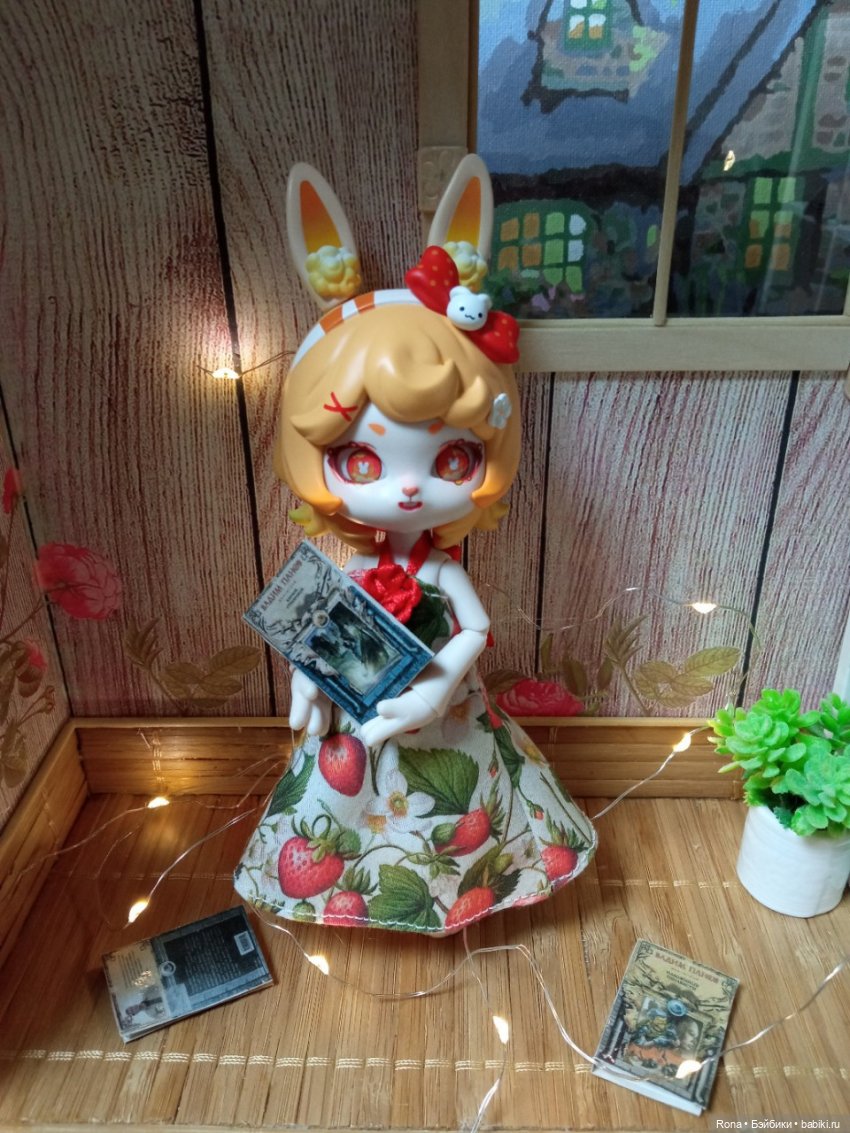 Земляничное платье — Одежда и обувь для кукол своими руками: фото (фото 4)