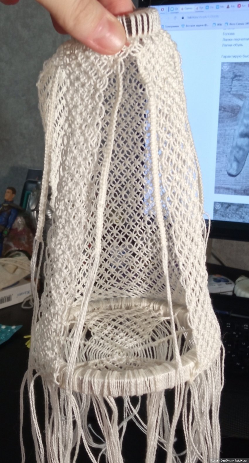 Плетеное кресло | Бэйбики Плетеное кресло — Мебель для кукол и домиков: фото (фото 3)