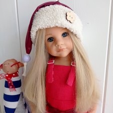 Новогодняя шапочка с сиреневой бусиной 💜