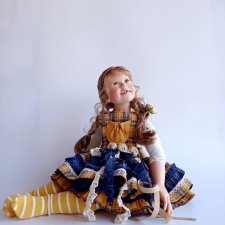 💙🧡Сарафан для кукол ростом 60 см