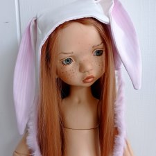 🐰💗Шапочка зайки для Готц/Zwergnase