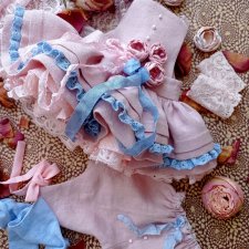 🌺💓Комплект "Пыльная роза" для кукол Готц и Цвергназе/Zwergnase