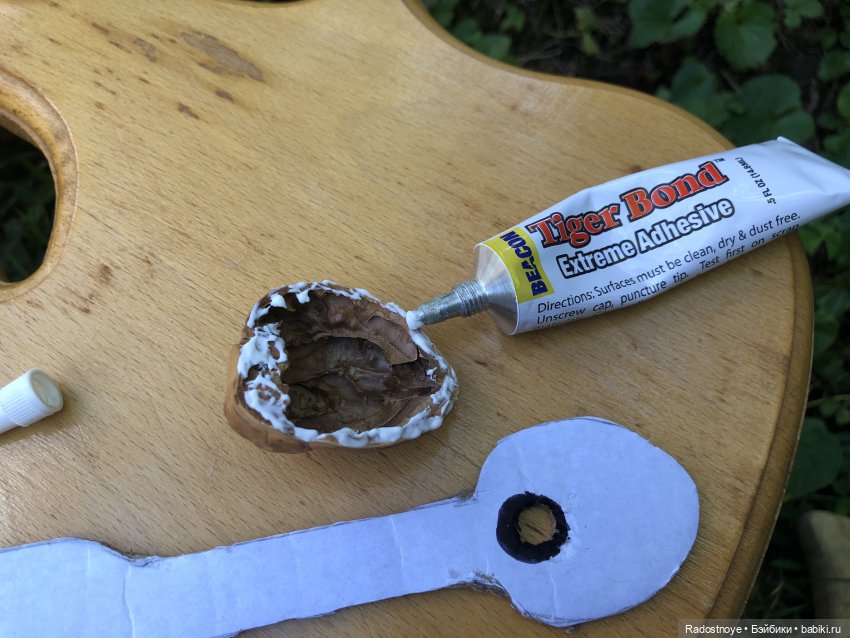 Как сделать мандолину из скорлупы грецкого ореха.МК Миссис Бэйбики