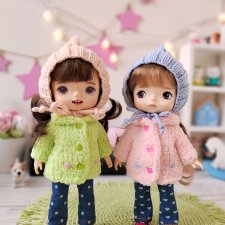 Плюшевые курточки для кукол Монст Xiaomi Monst doll, Holala, Mzzm, одежда для кукол