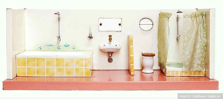 Кукольные домики 1950-60-х годов - зеркало живой немецкой культуры. Ванная комната (фото 2)