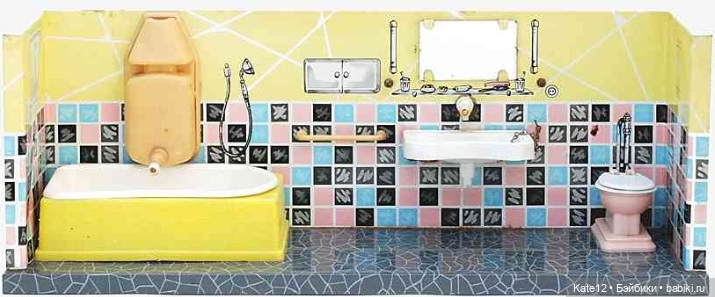 Кукольные домики 1950-60-х годов - зеркало живой немецкой культуры. Ванная комната (фото 5)