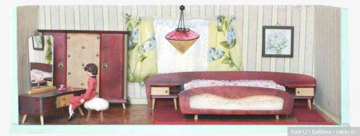 Кукольные домики 1950-60-х годов. Спальня (фото 5)
