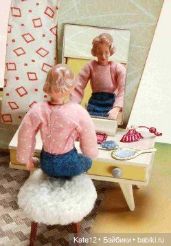 Кукольные домики 1950-60-х годов. Спальня