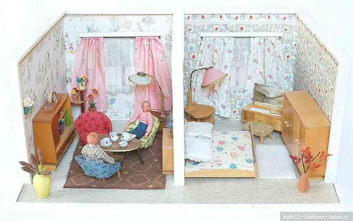 Кукольные домики 1950-60-х годов. Спальня (фото 4)