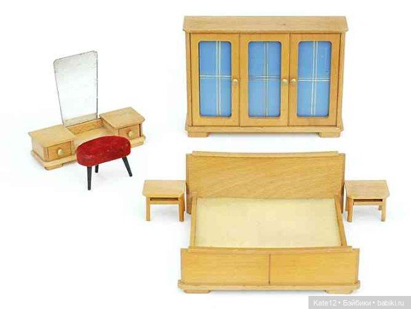 Кукольные домики 1950-60-х годов. Спальня