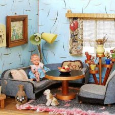 Кукольные домики 1950-60-х г. Гостиная