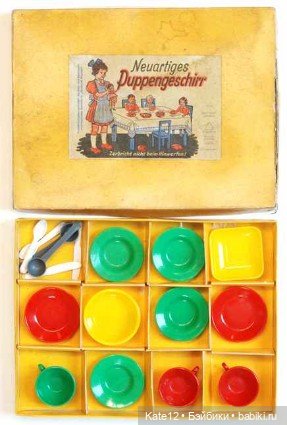 Кукольные домики 1950-60-х годов - Пластиковая посуда (фото 3)