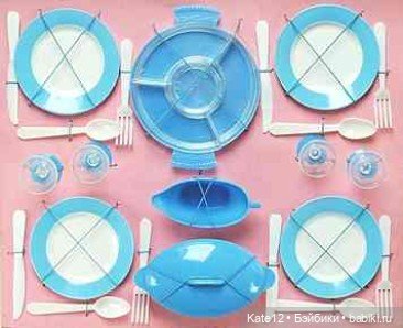 Кукольные домики 1950-60-х годов - Пластиковая посуда (фото 4)