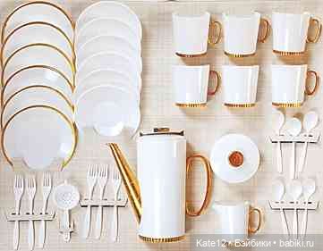 Кукольные домики 1950-60-х годов - Пластиковая посуда (фото 9)