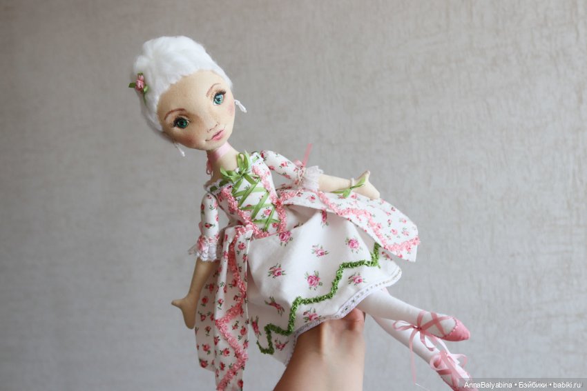 Авторские куклы Анны Балябиной - Роза, авторская кукла из текстиля, 43 см