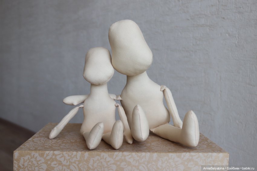 Модель Маша, заготовки интерьерных кукол из текстиля, рост 24/33 см