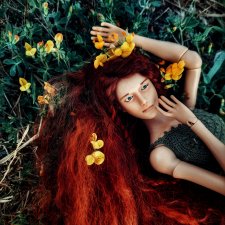 Хелависа собирает травы (автор куколки Ольга Рейнгард)