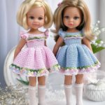 PDF Мастер-Класс по вязанию платья "Первоцветы" для кукол Паола Рейна