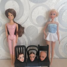 Лот из кукол: Фулла Fulla, Дефа Люси, голова Виктория Бекхем 1997, голова Лея Хасбро, голова Медея