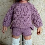 Вязаный костюмчик для кукол Готц