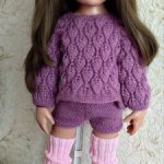 Вязаный костюмчик для кукол Готц