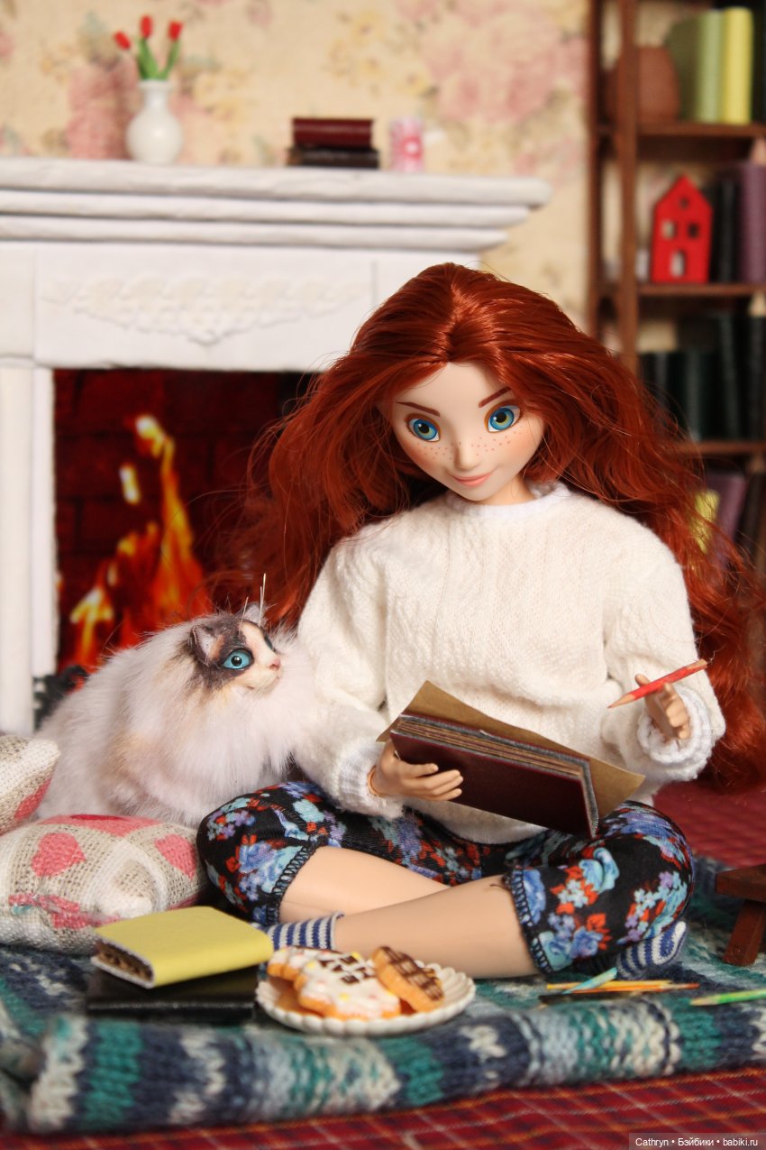 Уютная осень)🍁📚☕🐱 — Куклы Disney Animators и Принцессы Диснея: Disney Store (фото 5)