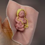 Авторский силиконовый пупсик 5,5 см.