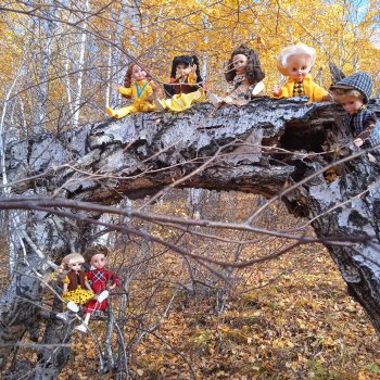 Проводы бабьего лета , прогулка в лес с куклами .